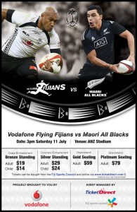 Team Release – Vodafone Flying Fijians versus Maori All Blacks