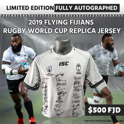Limited edition Flying Fijians RWC autographed jersey