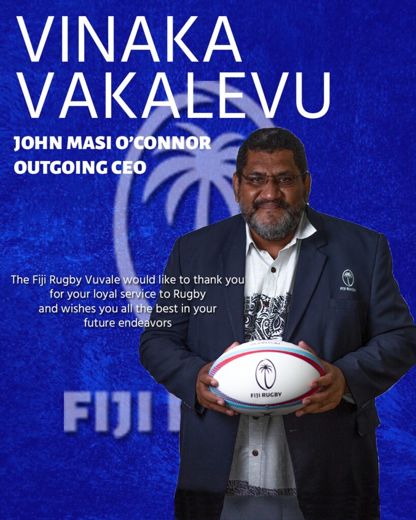 Fiji Rugby CEO John O’Connor resigns, Tevita Tuiloa appointed as interim