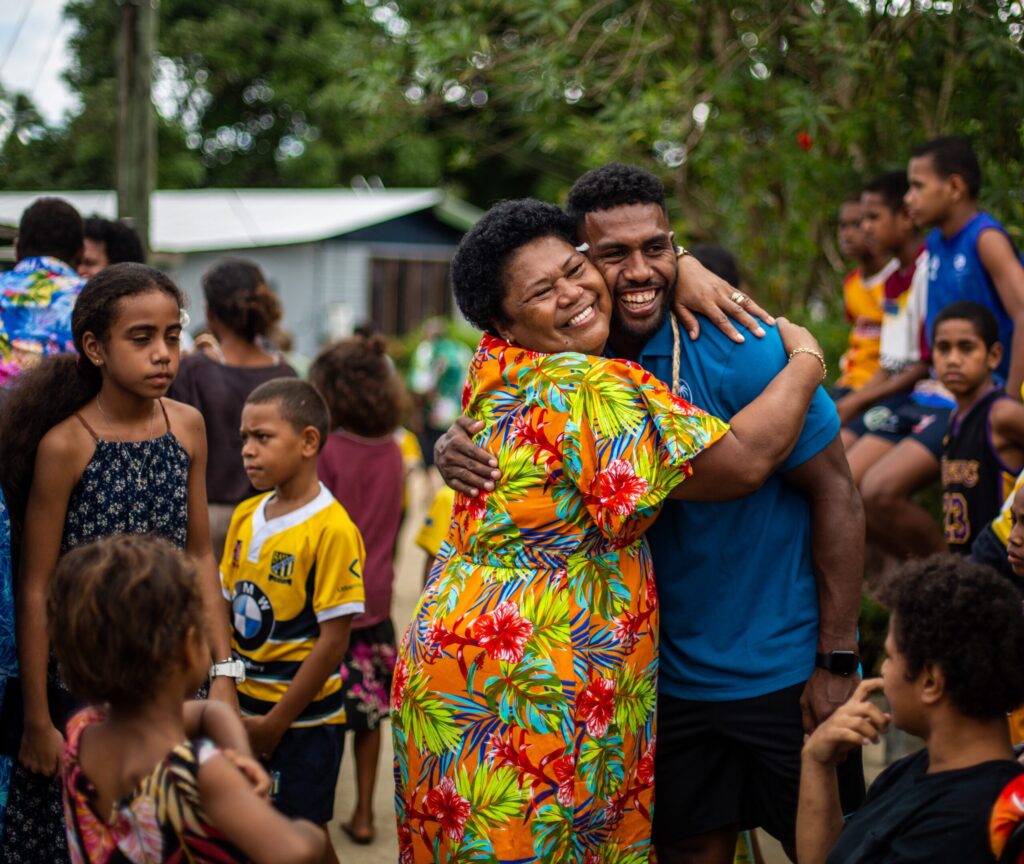 FIJI Water Flying Fijians settle in Welagi, Taveuni.