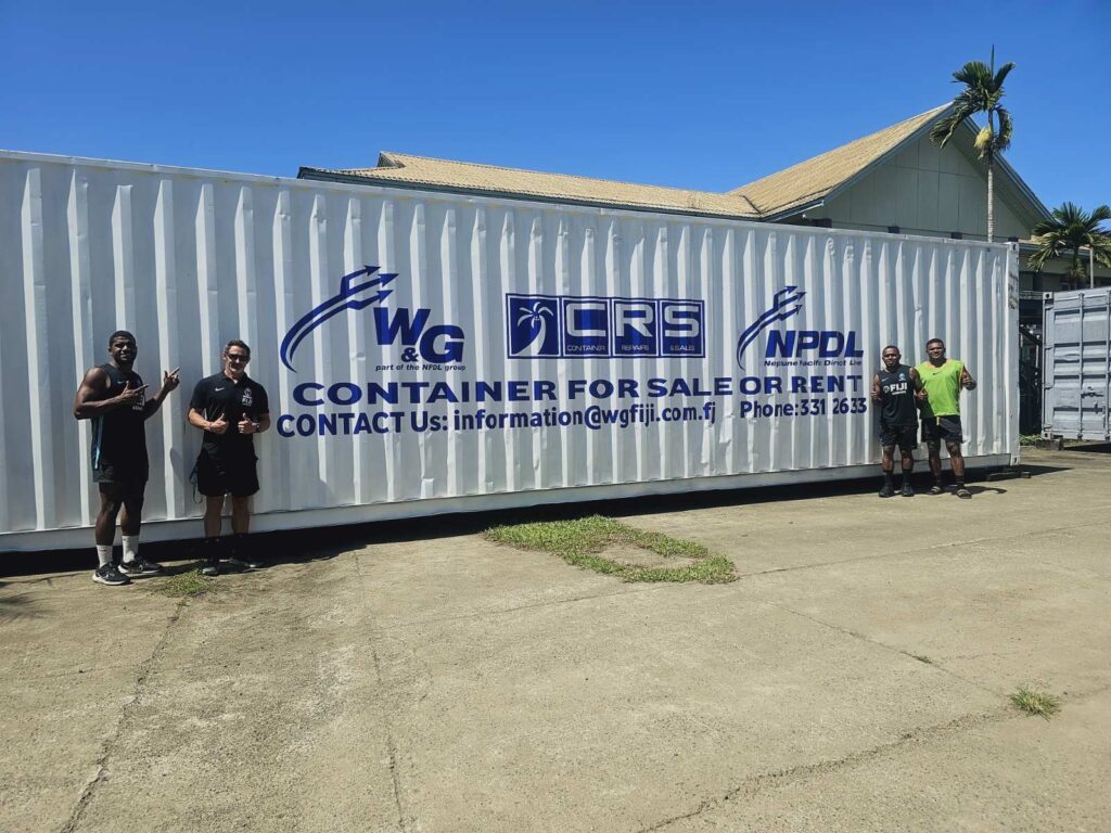 NPDL Provides Fiji 7s with 40-foot Container to Store Essential Training Gear & Equipment in Sigatoka.