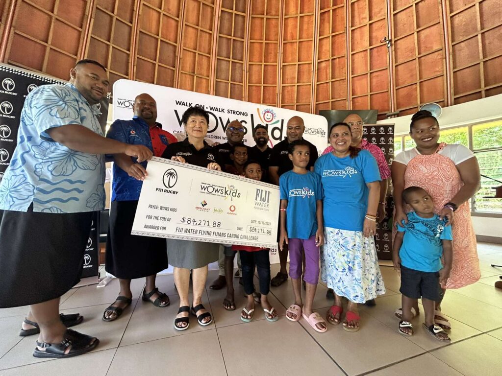 FIJI Water Flying Fijians make significant donation to WOWs Kids Fiji