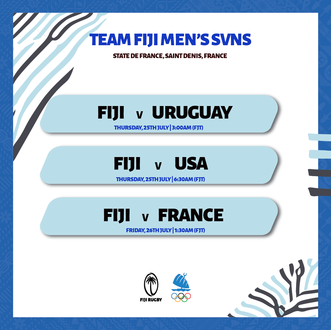 Official Website of Fiji Rugby Union » Fiji 7’s fixtures confirmed for Paris Olympics