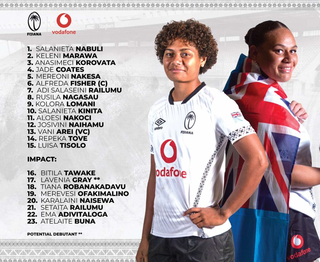 YOUNG LEADER ALFREDA FISHER TO CAPTAIN VODAFONE FIJIANA XV AGAINST WALLAROOS