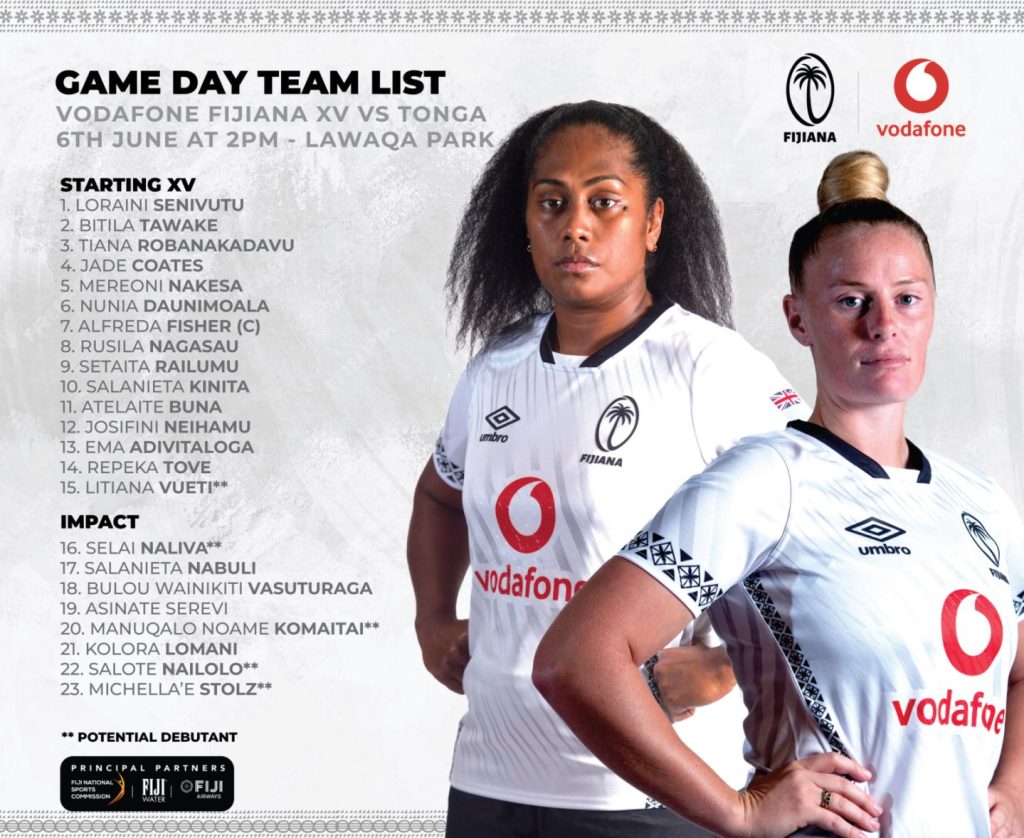 Vodafone Fijiana Named for Oceania Championship Opener Against Tonga