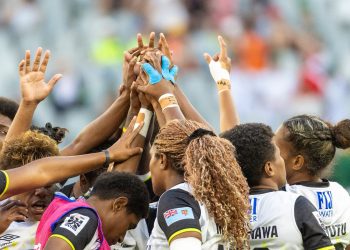 CAPE TOWN, ZAF - December 6: New Zealand versus Fiji in a women's Pool A match at the 2025 HSBC SVNS Cape Town at DHL Stadium on December 6, 2025 in Cape Town, South Africa. (Photo by Alex Ho / World Rugby)